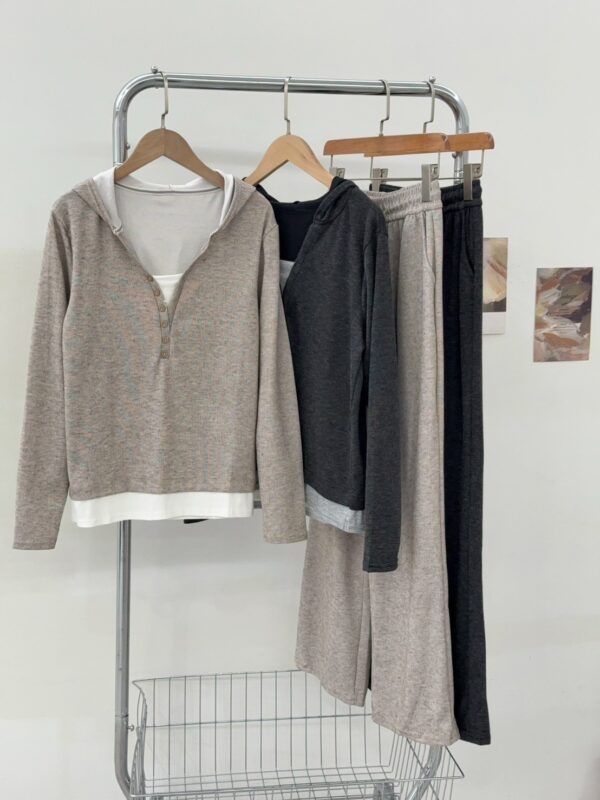 假二件設計休閒套裝