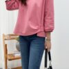 小設計感側下釦織帶邊上衣