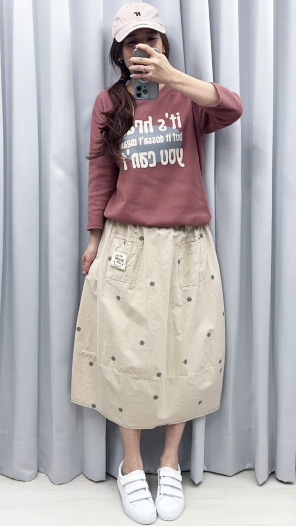 撞色英文字顆粒棉