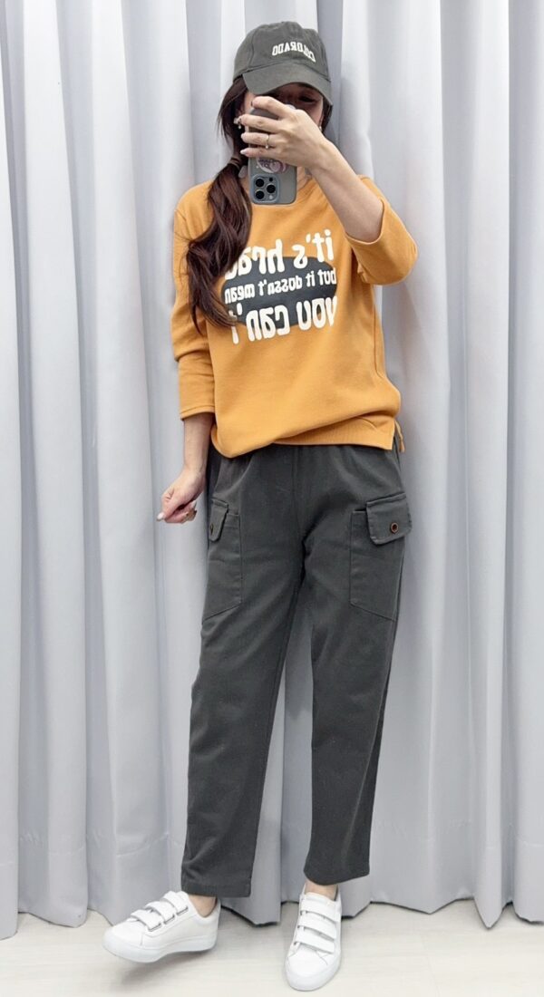 撞色英文字顆粒棉