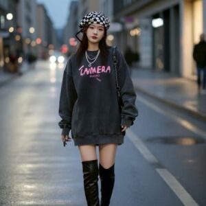 美式個性水洗大學T