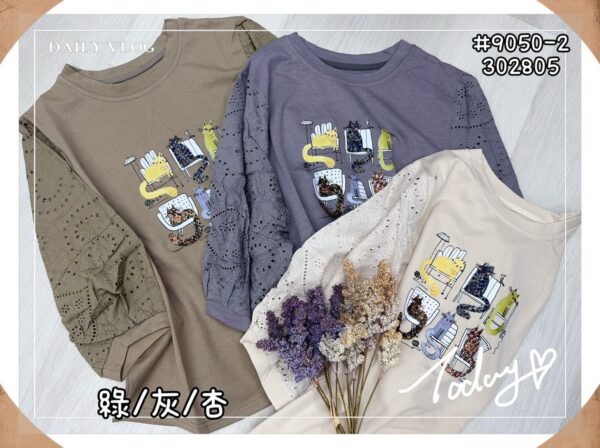 蕾絲袖 貓咪時裝